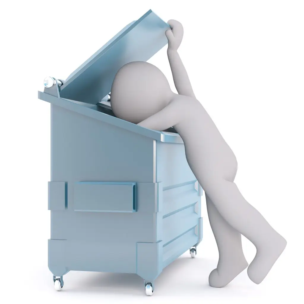 poubelles, papier déchets